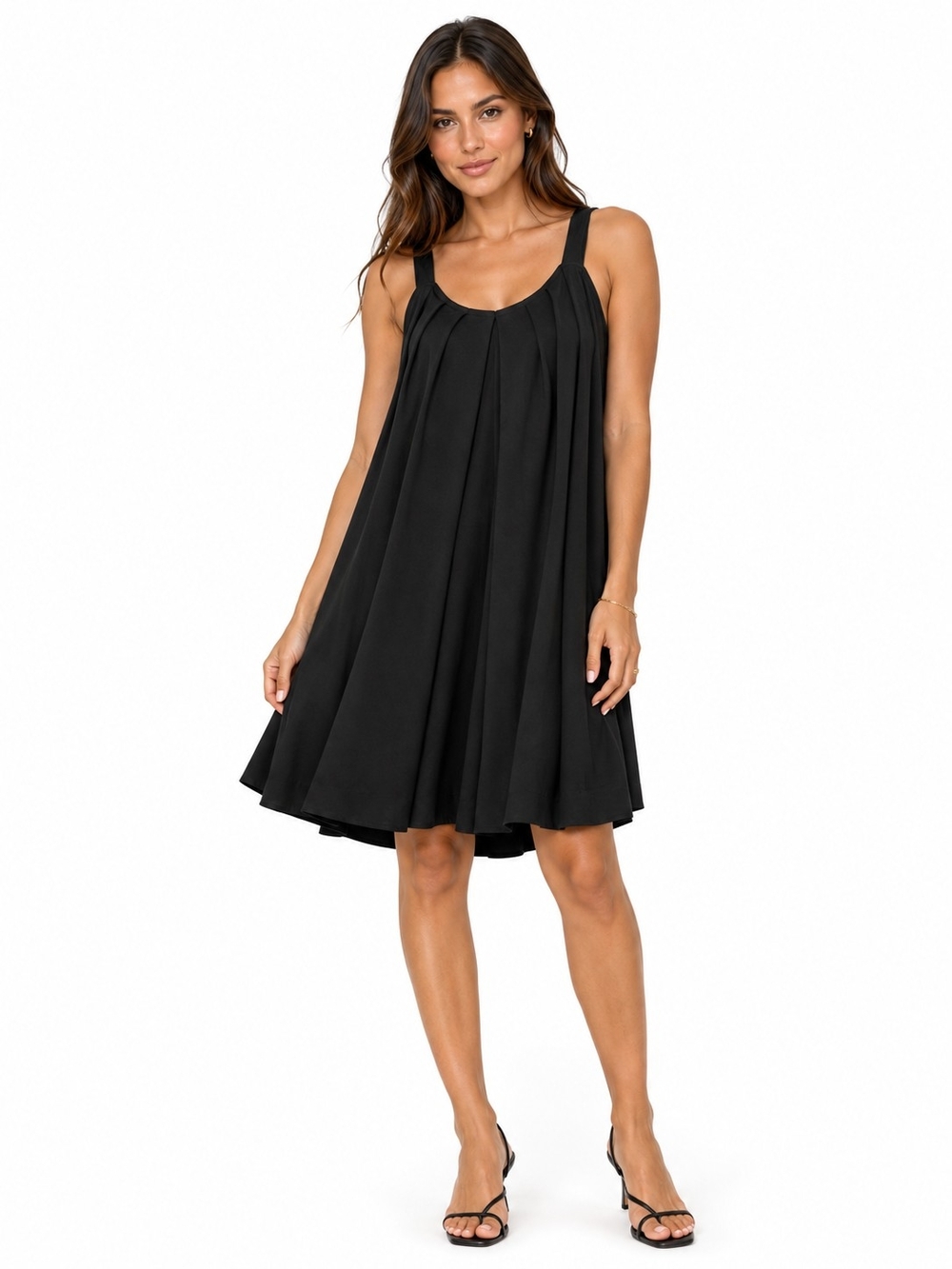 Steve Madden Black Sleeveless Dress with Scoop Neck